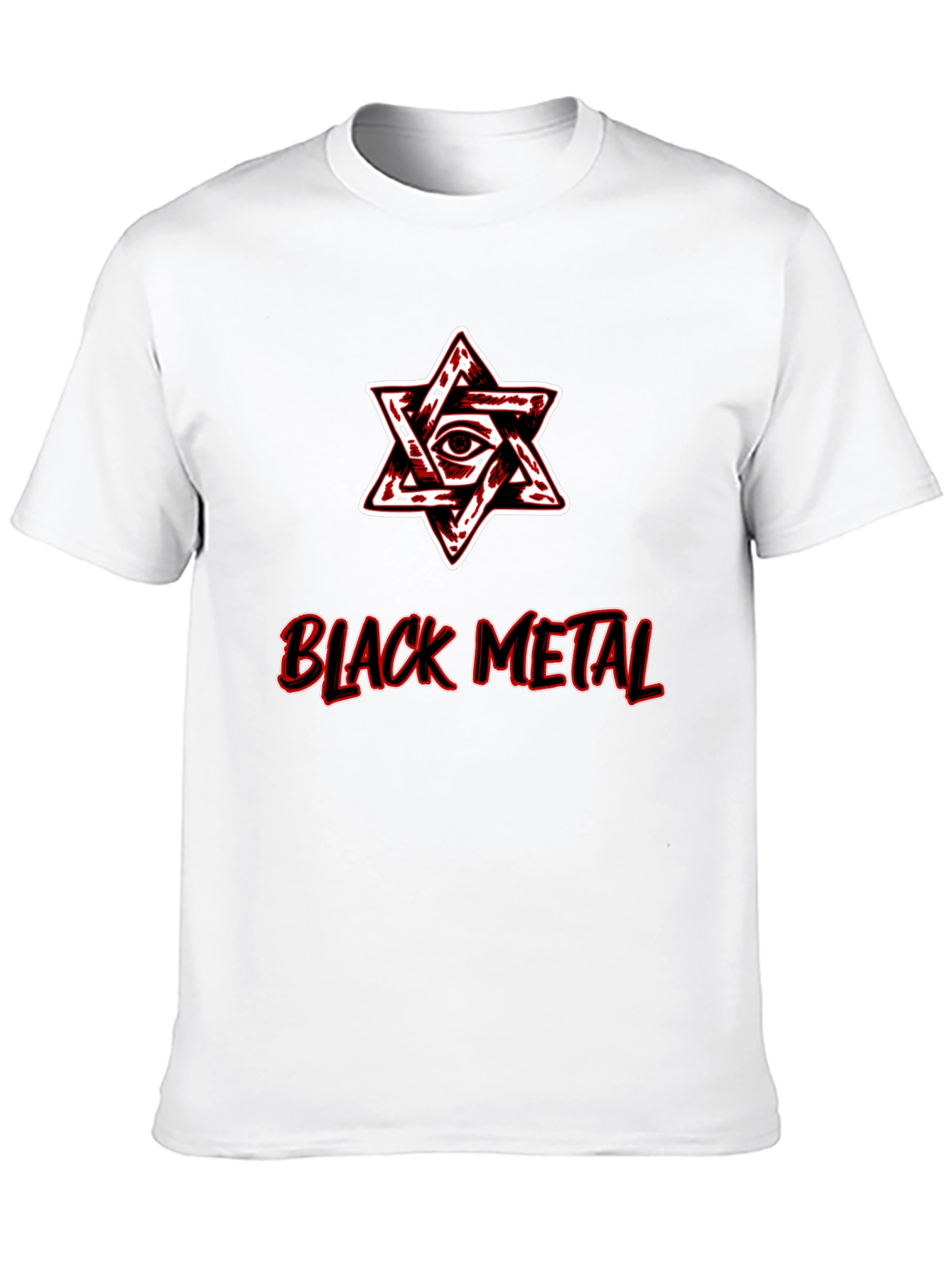 Black Metal Star Graphic T-Shirt