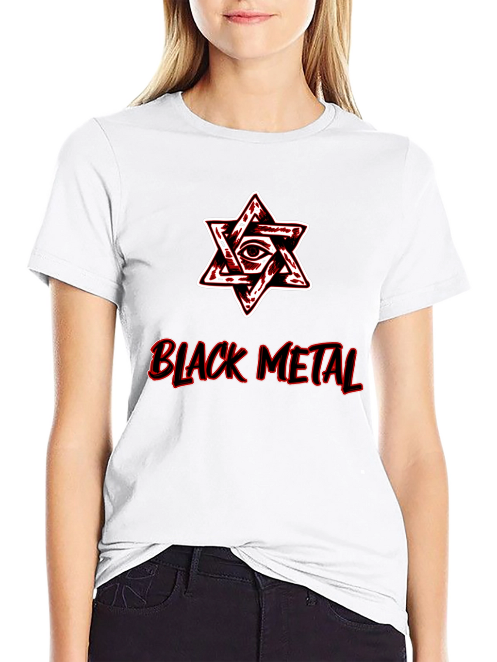 Black Metal Star Graphic T-Shirt