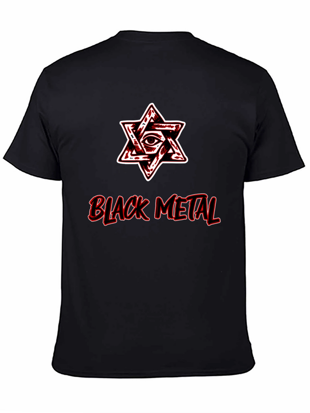 Black Metal Star Graphic T-Shirt