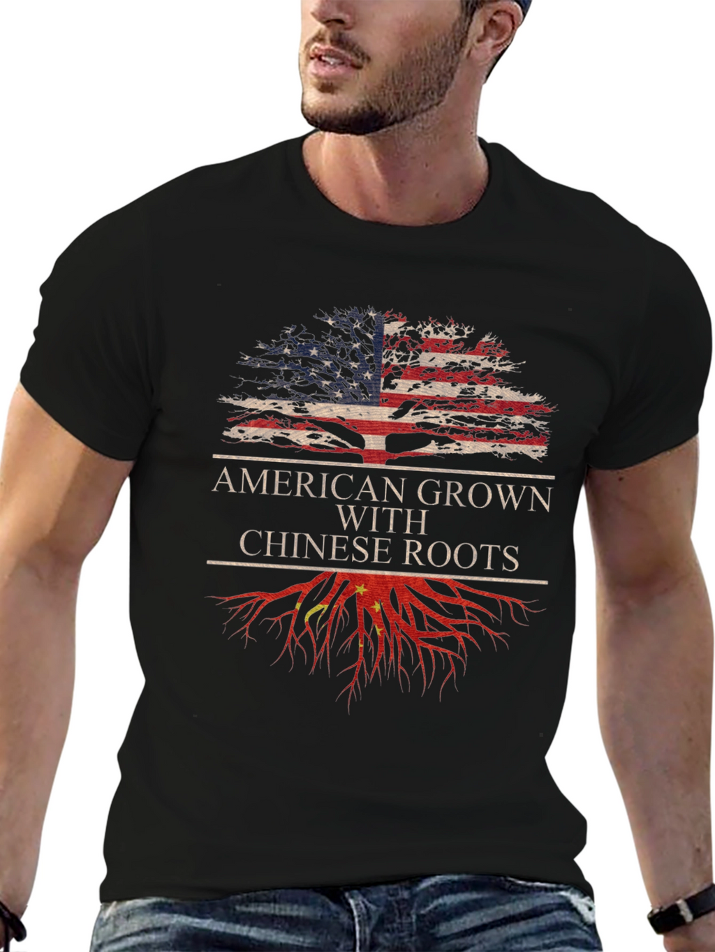 American Grown With Chinese Roots Tee