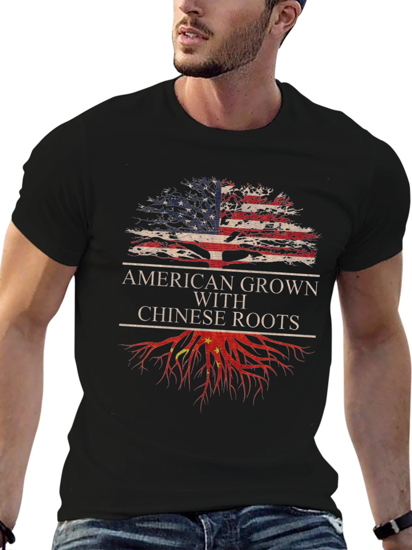 American Grown With Chinese Roots Tee
