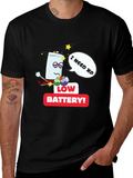 Low Battery XP Mens Black T-Shirt