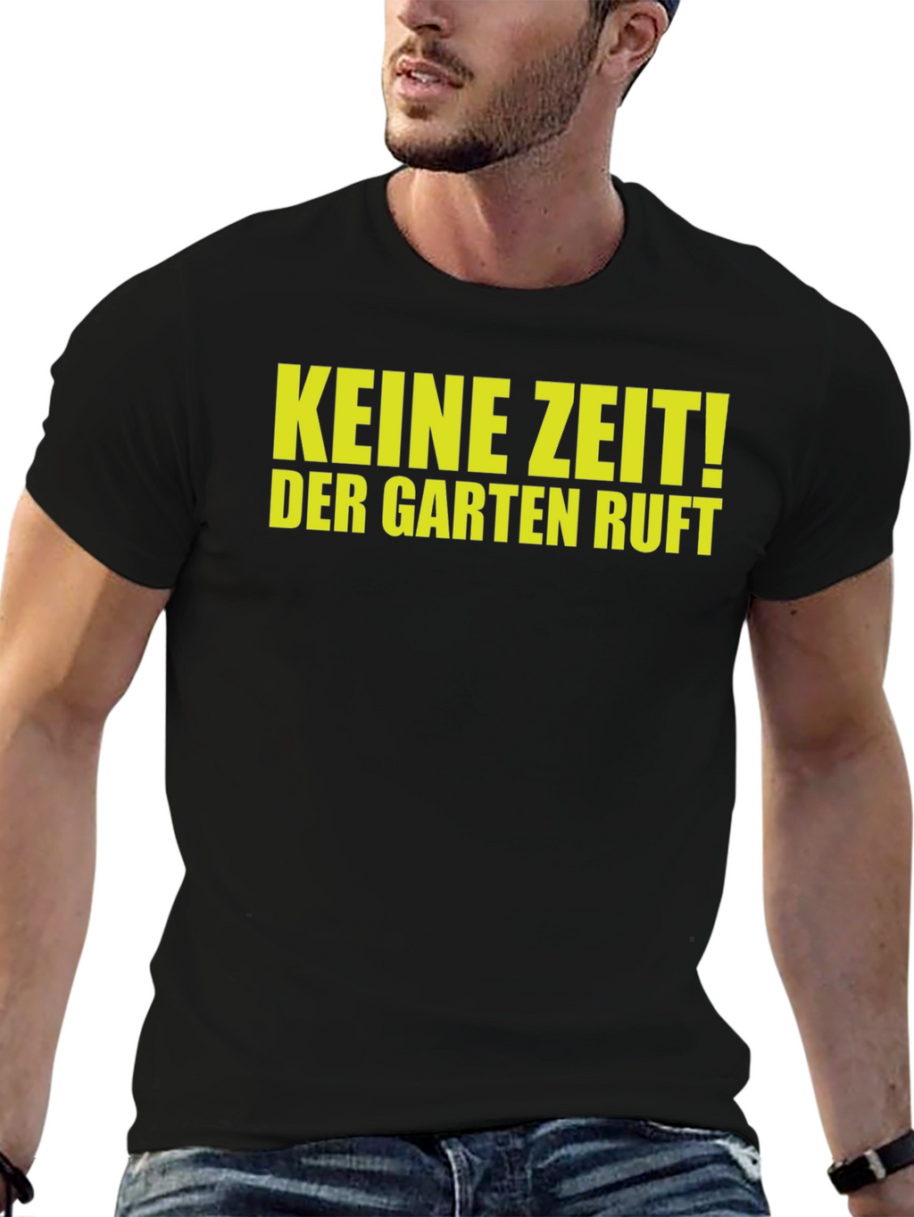 Keine Zeit! Garten Ruft Black Graphic Tee