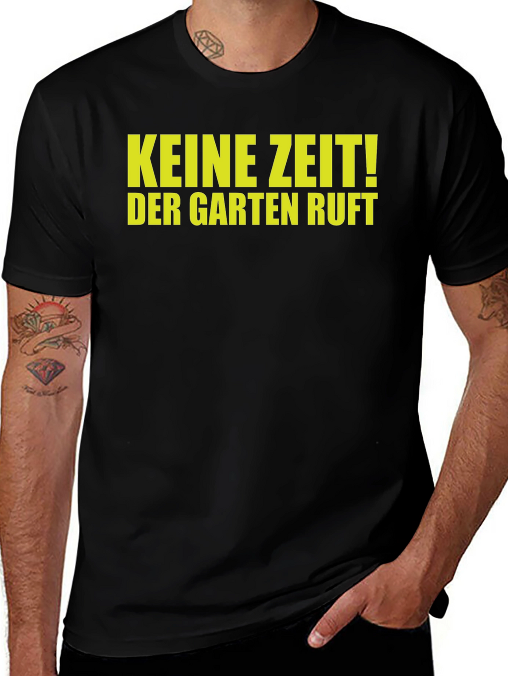 Keine Zeit! Garten Ruft Black Graphic Tee