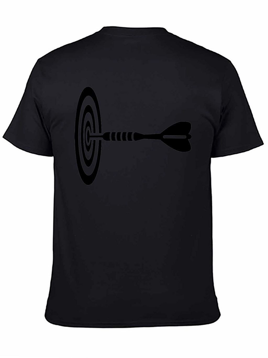 Dart Target Graphic Tee - Black Cotton T-Shirt