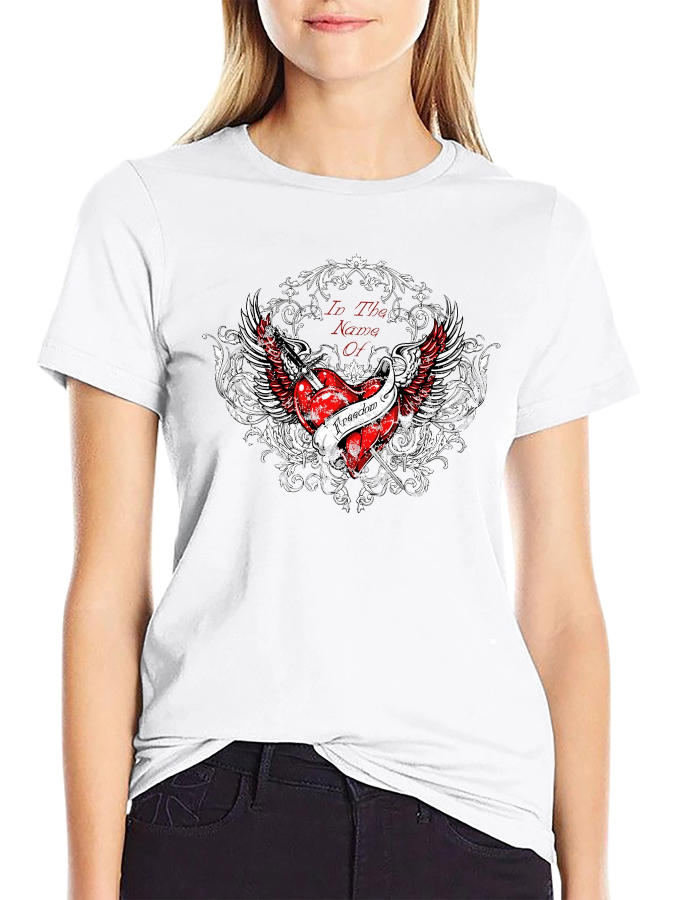 Winged Heart T-Shirt - Freedom Design