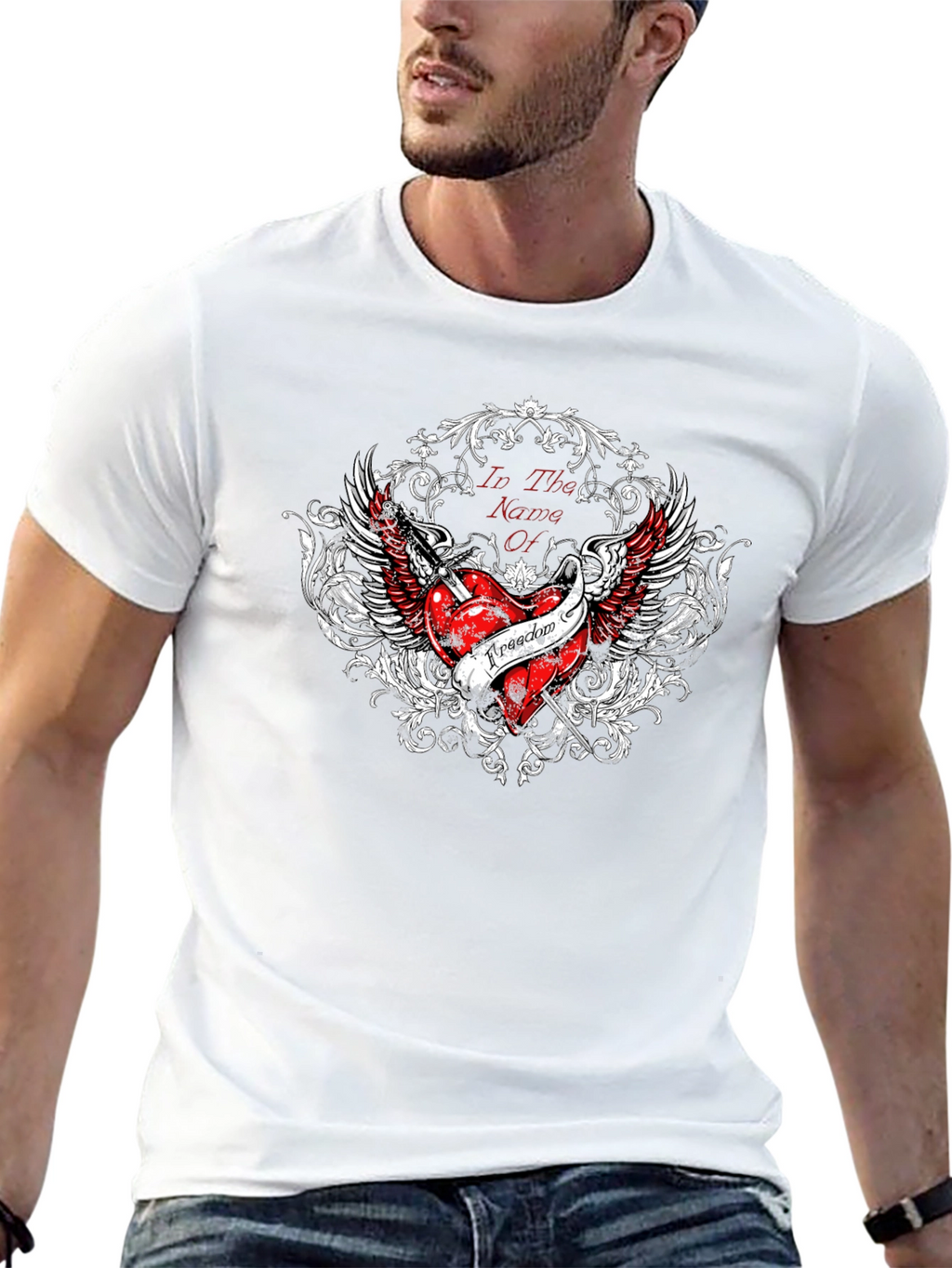 Winged Heart T-Shirt - Freedom Design