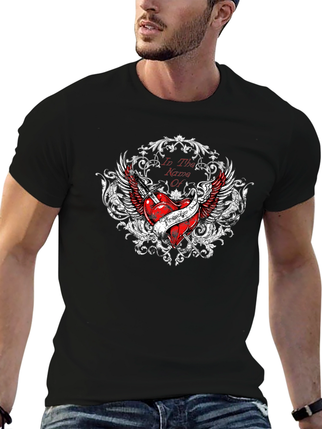 Winged Heart T-Shirt - Freedom Design