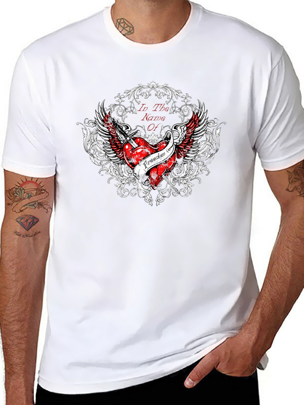 Winged Heart T-Shirt - Freedom Design