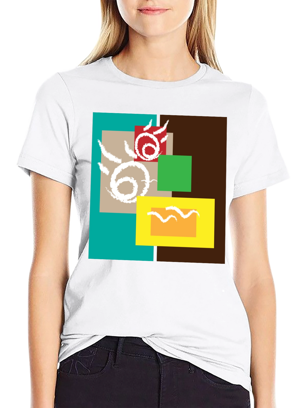 Abstract Geometric Design T-Shirt