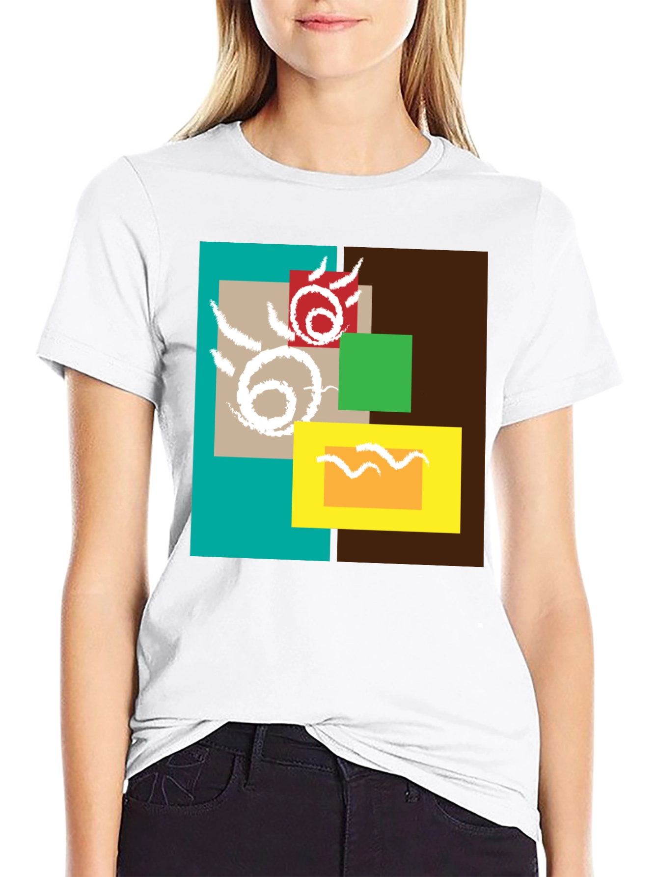Abstract Geometric Design T-Shirt
