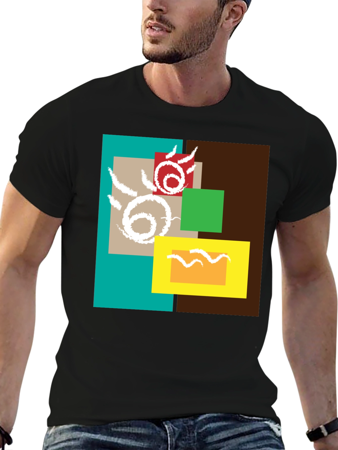 Abstract Geometric Design T-Shirt
