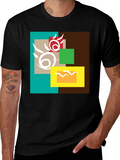 Abstract Geometric Design T-Shirt