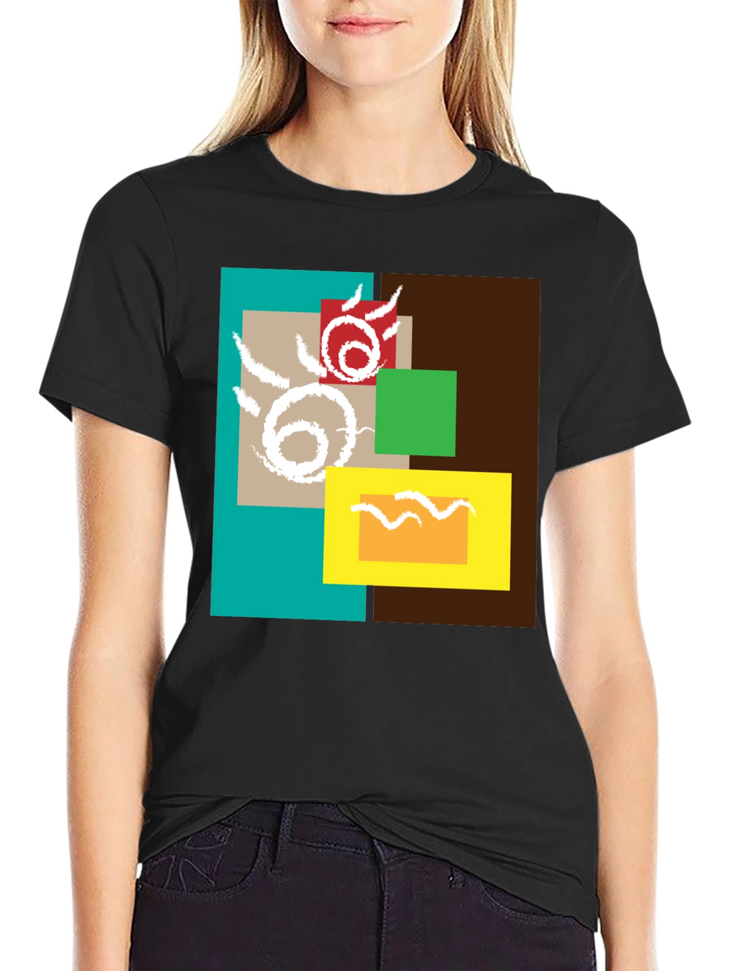 Abstract Geometric Design T-Shirt