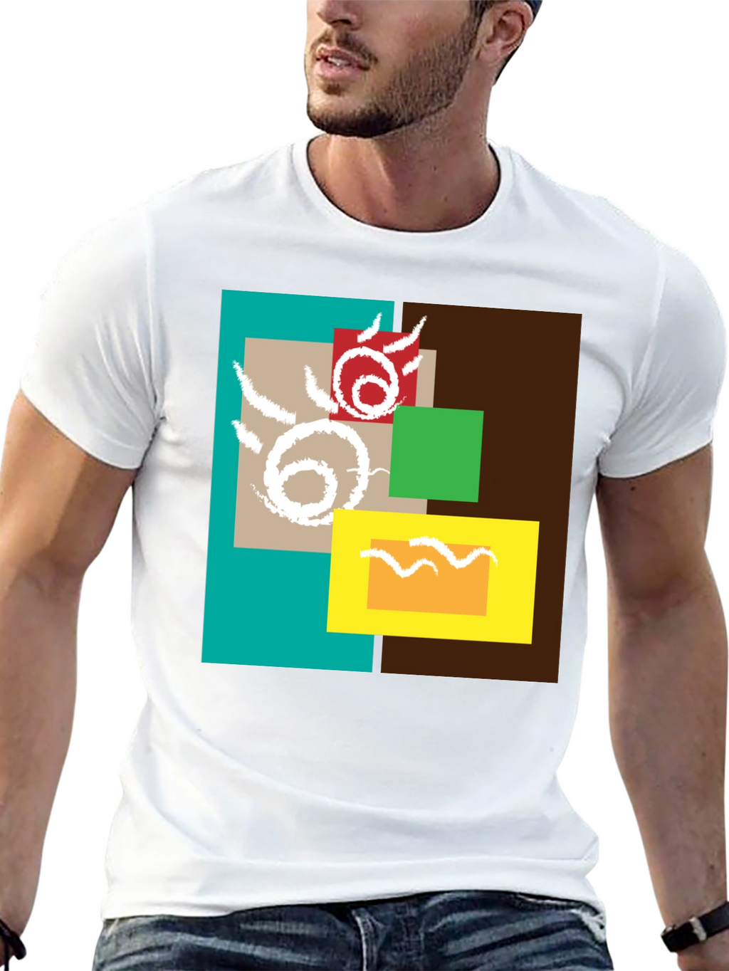 Abstract Geometric Design T-Shirt