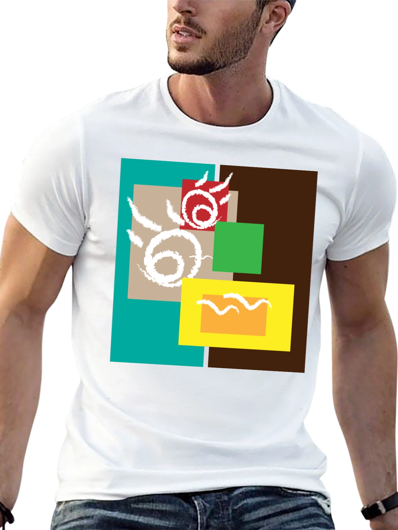 Abstract Geometric Design T-Shirt