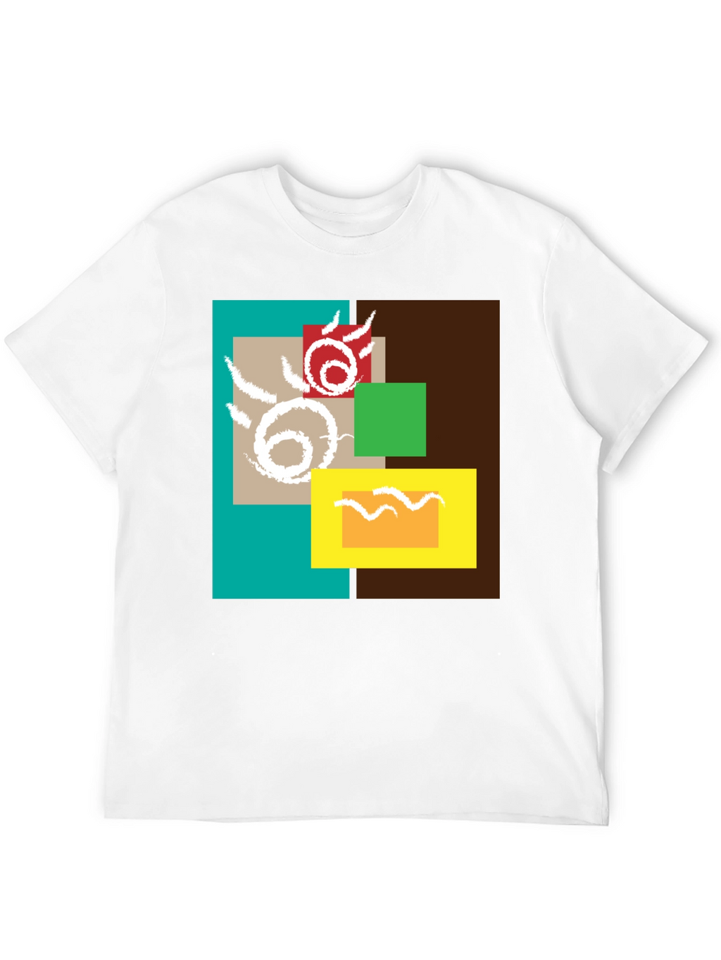 Abstract Geometric Design T-Shirt