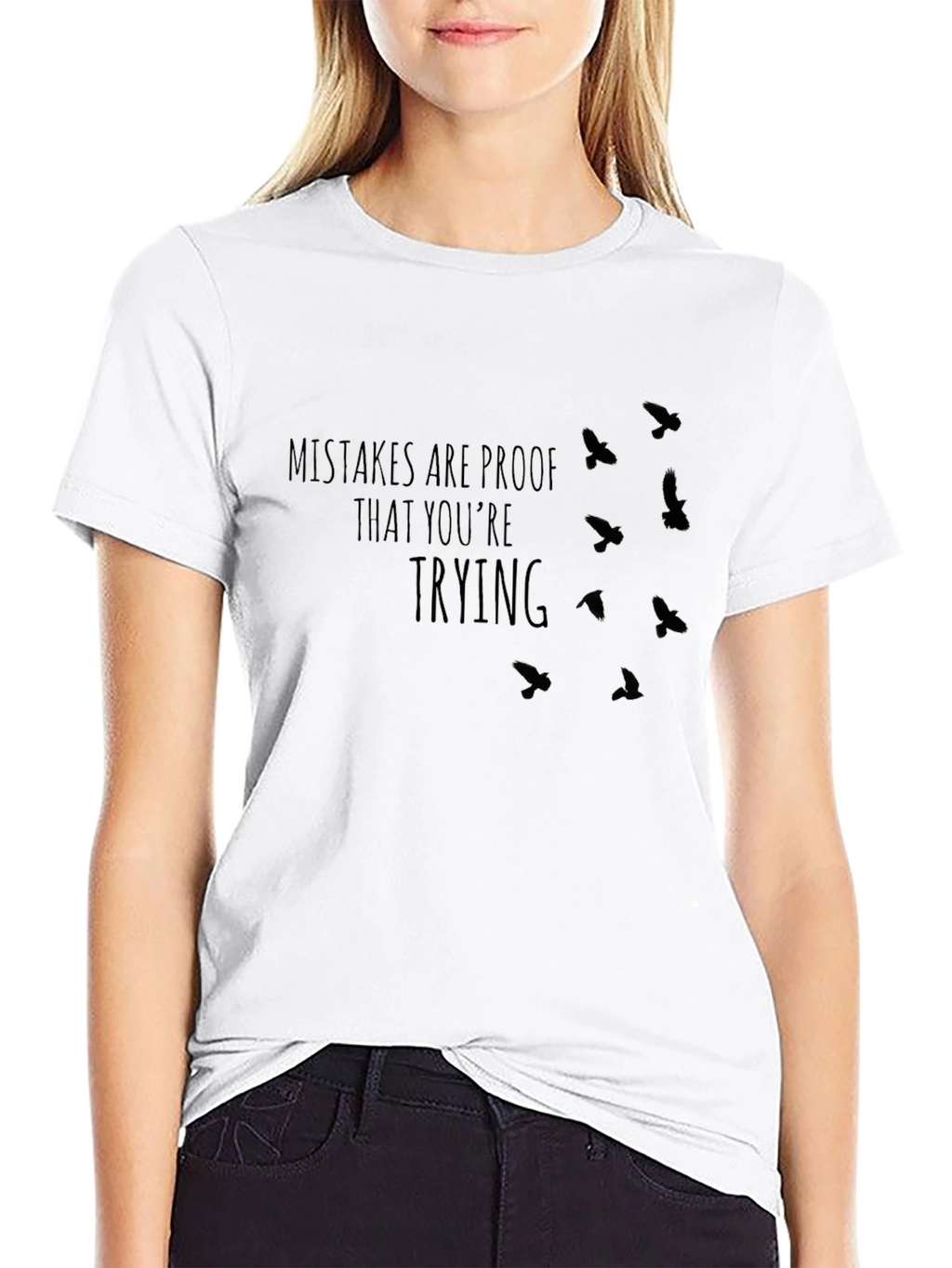 Mistakes Are Proof T-Shirt - Motivational Bird Design