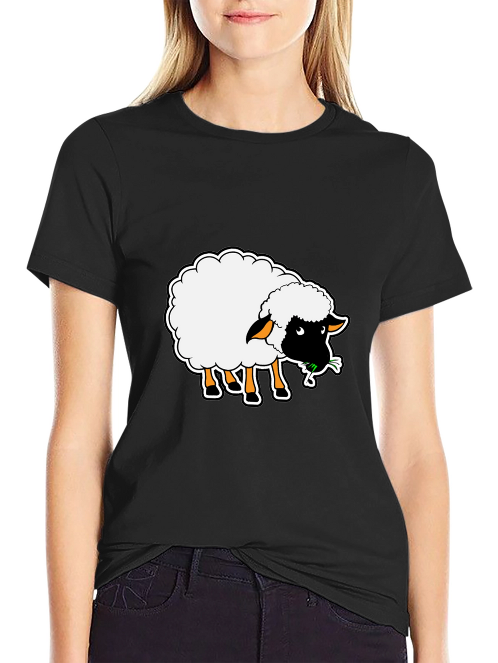 Sheep Graphic Black T-Shirt