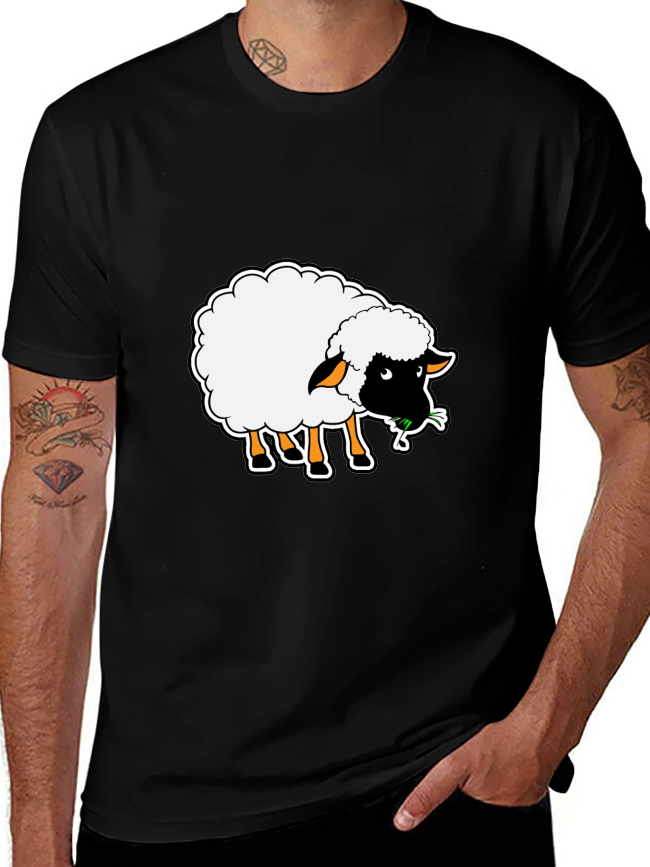 Sheep Graphic Black T-Shirt