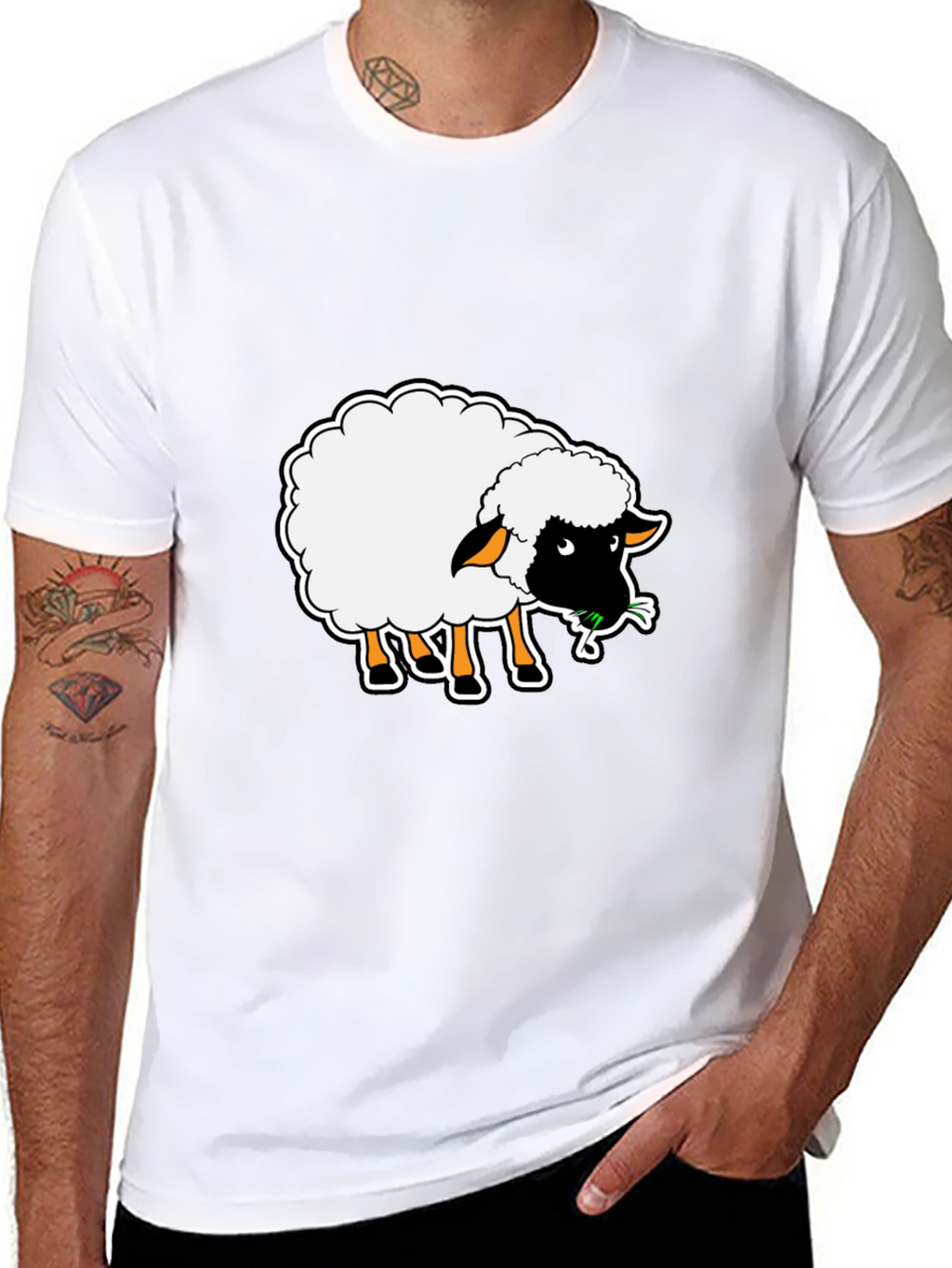 Sheep Graphic Black T-Shirt