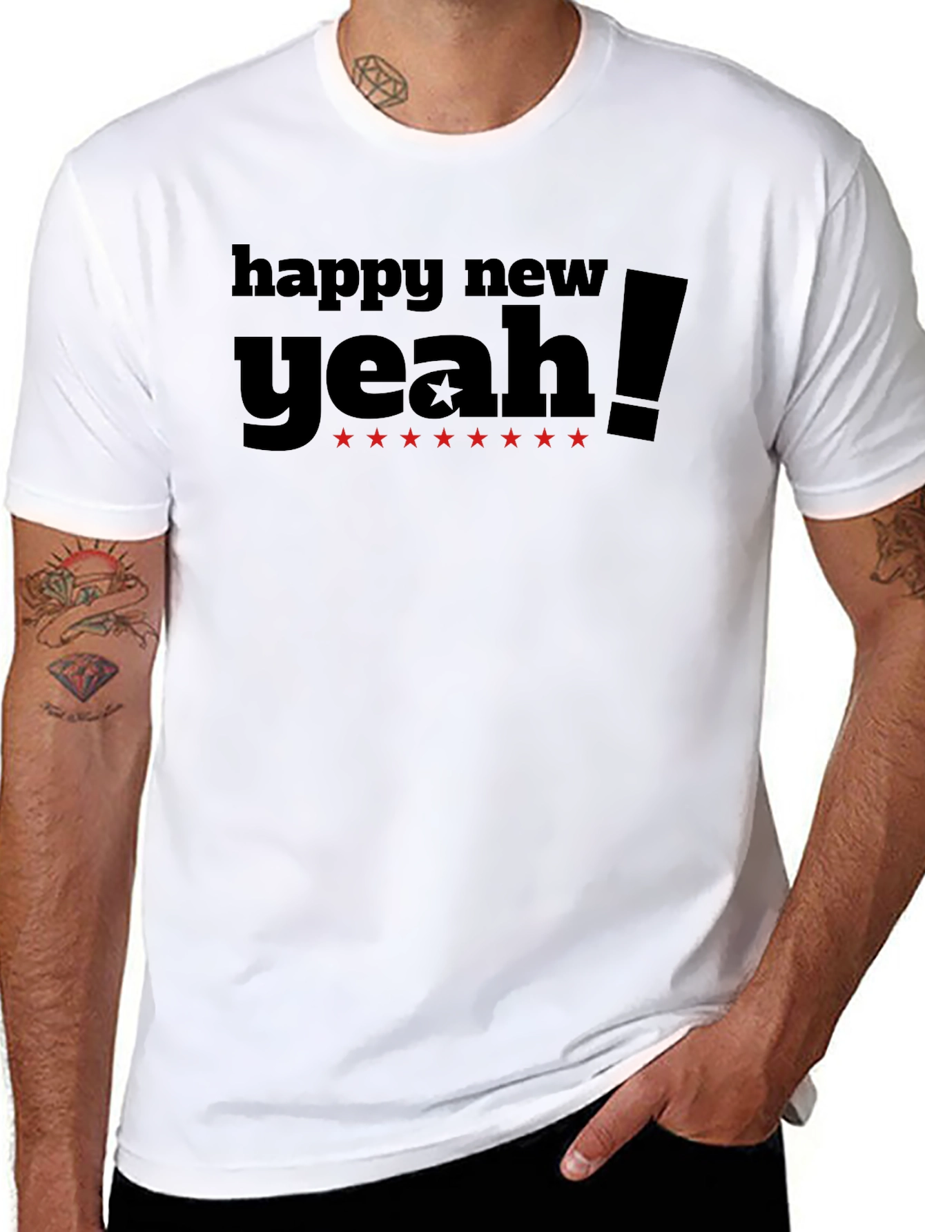 Happy New Yeah! Black T-Shirt