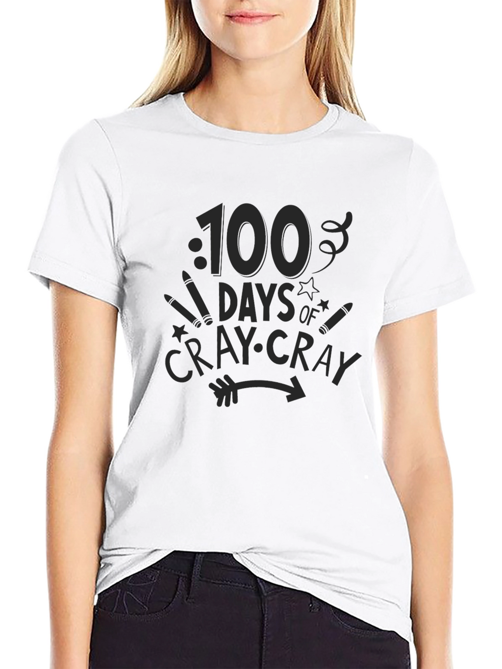100 Days of Cray-Cray Black Graphic Tee