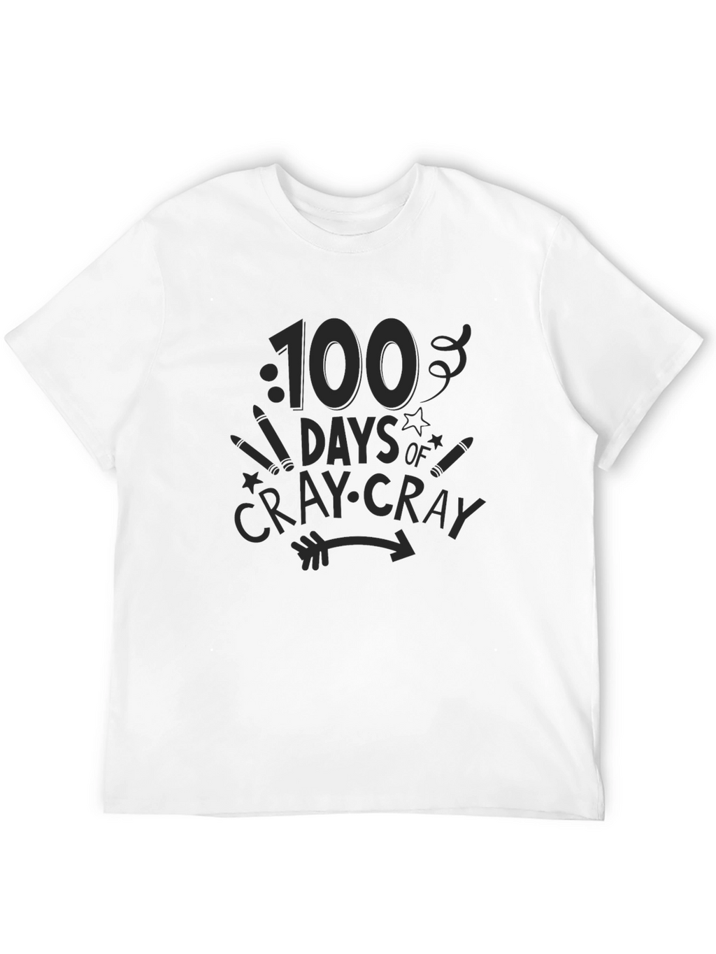 100 Days of Cray-Cray Black Graphic Tee