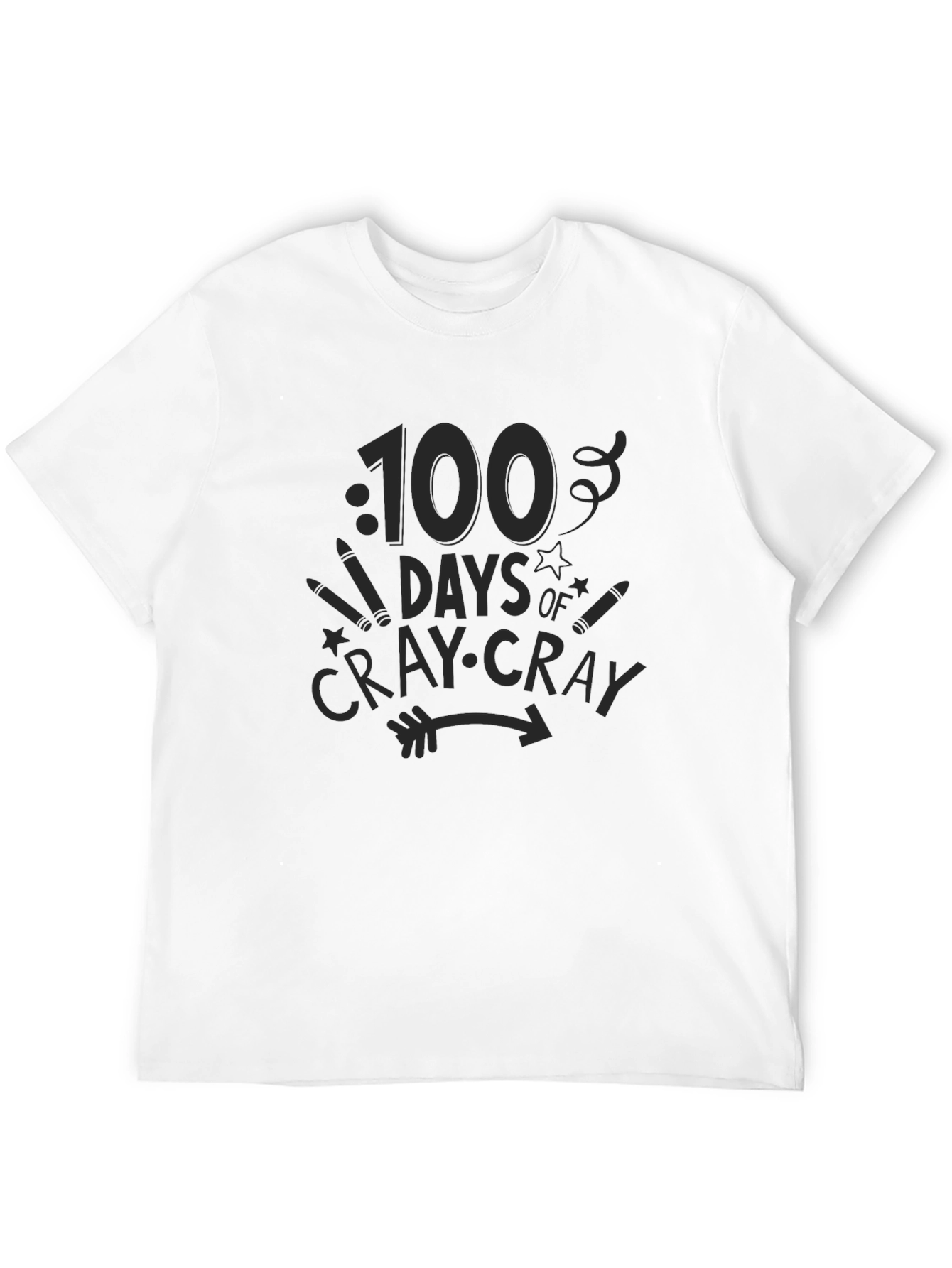 100 Days of Cray-Cray Black Graphic Tee
