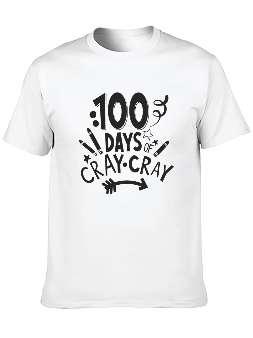 100 Days of Cray-Cray Black Graphic Tee
