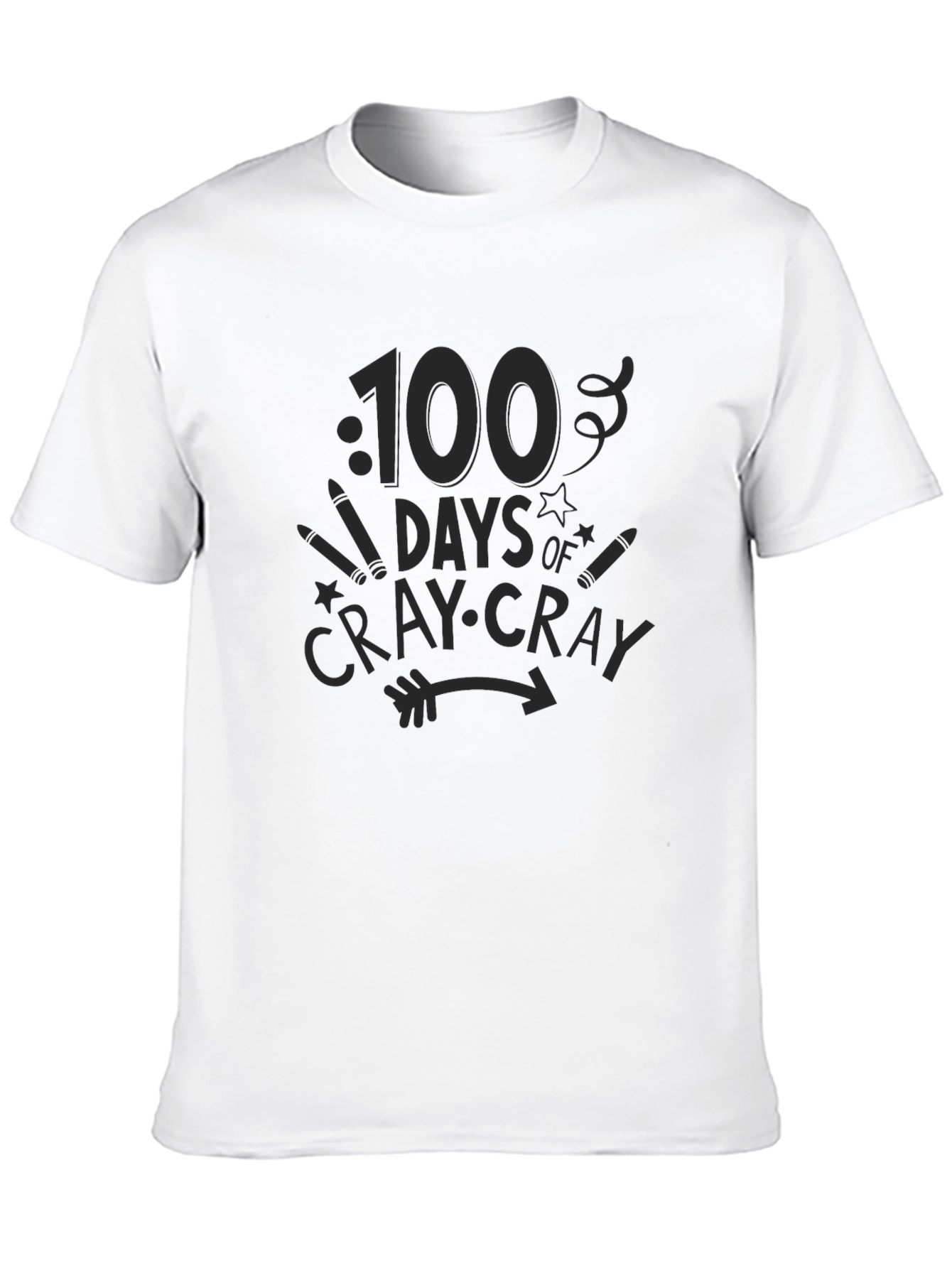 100 Days of Cray-Cray Black Graphic Tee