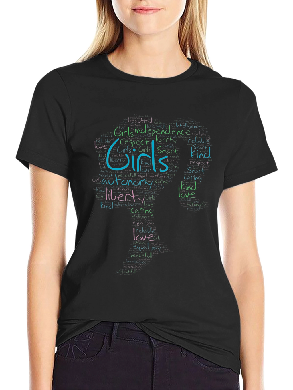 Empowering Girls T-Shirt - Independence Love Kindness