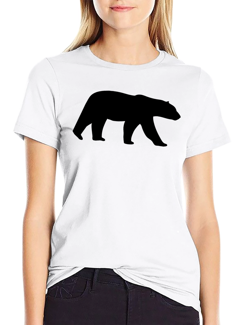 Mens Black Bear Graphic T-Shirt