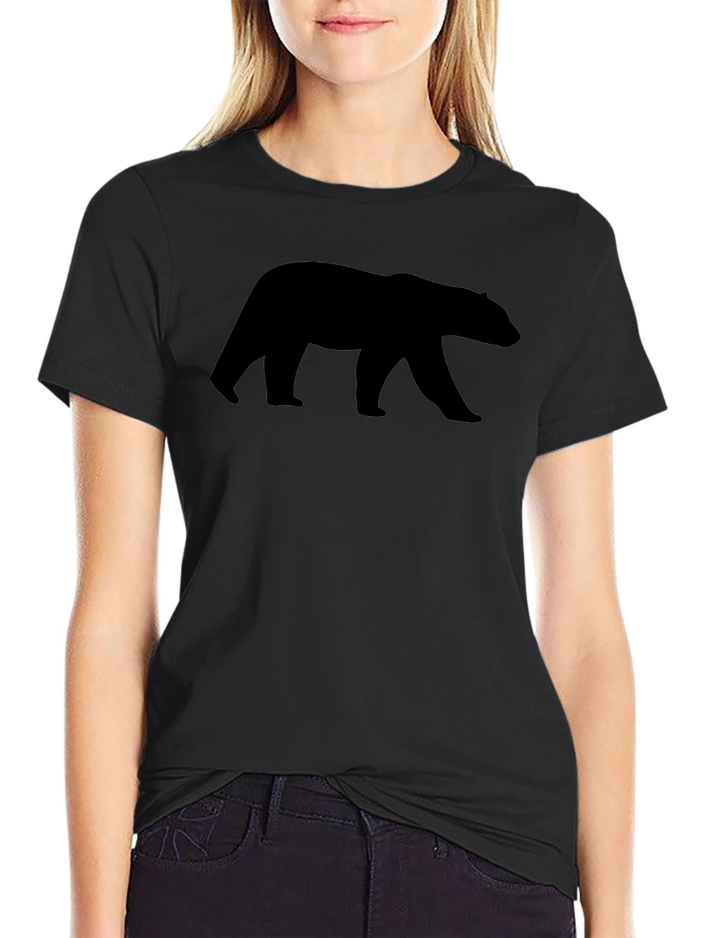 Mens Black Bear Graphic T-Shirt