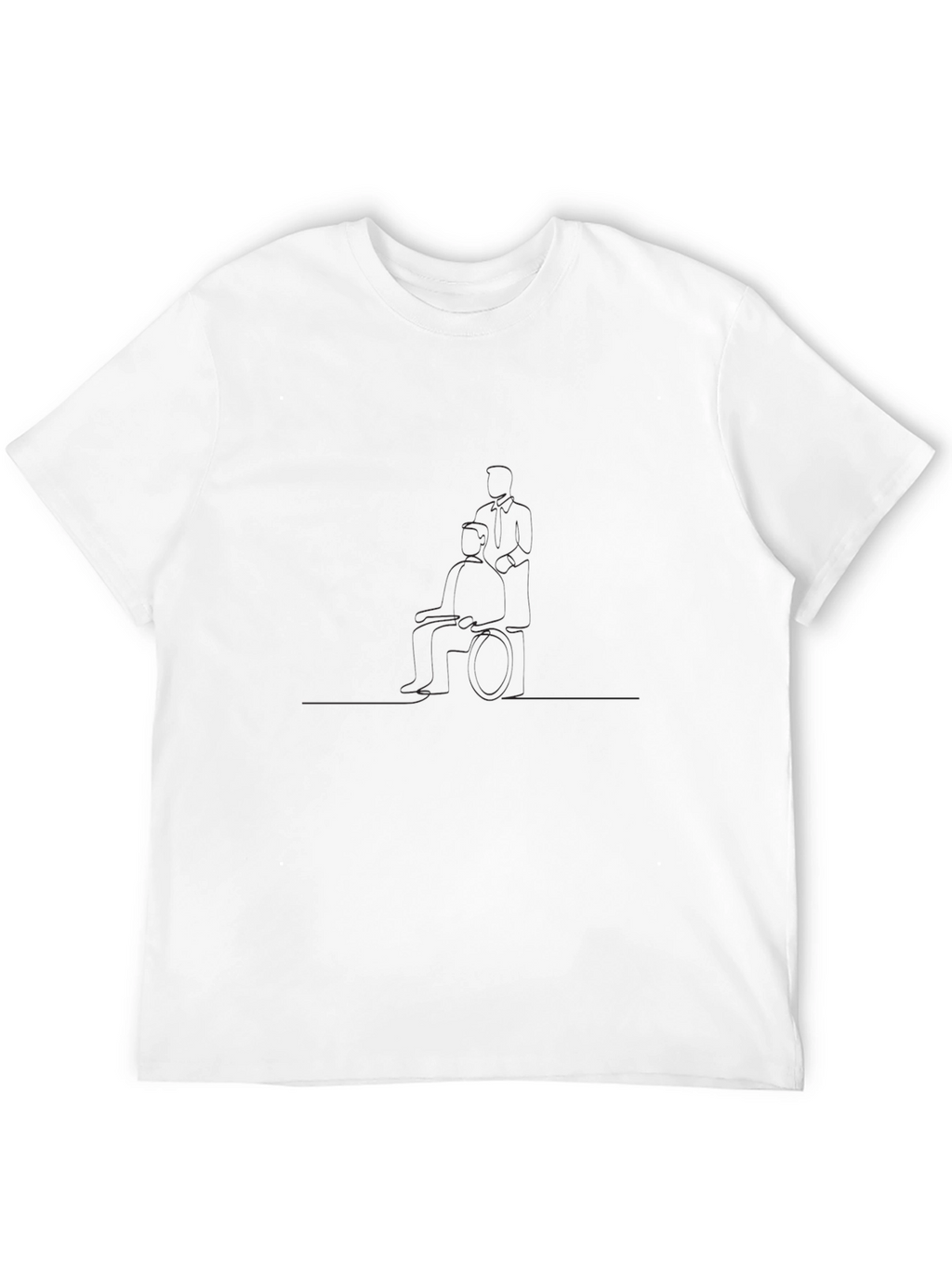 Mens Solid Black Casual T-Shirt