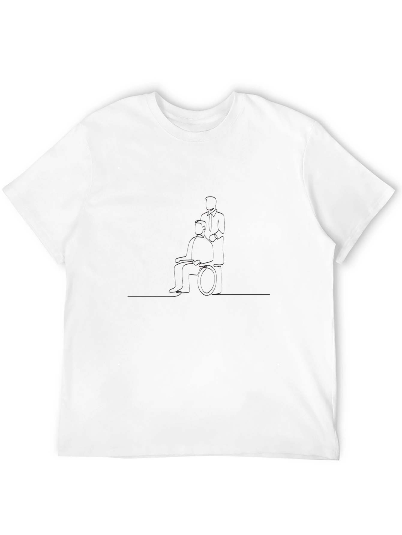 Mens Solid Black Casual T-Shirt