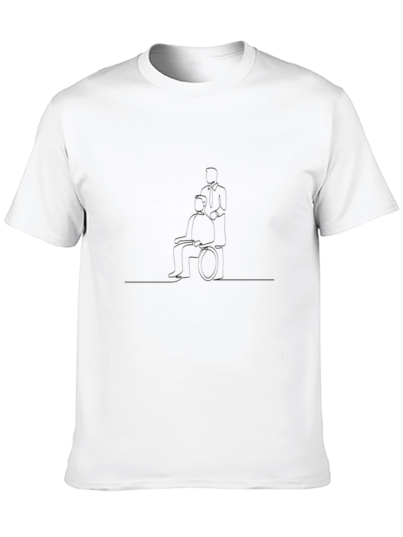 Mens Solid Black Casual T-Shirt