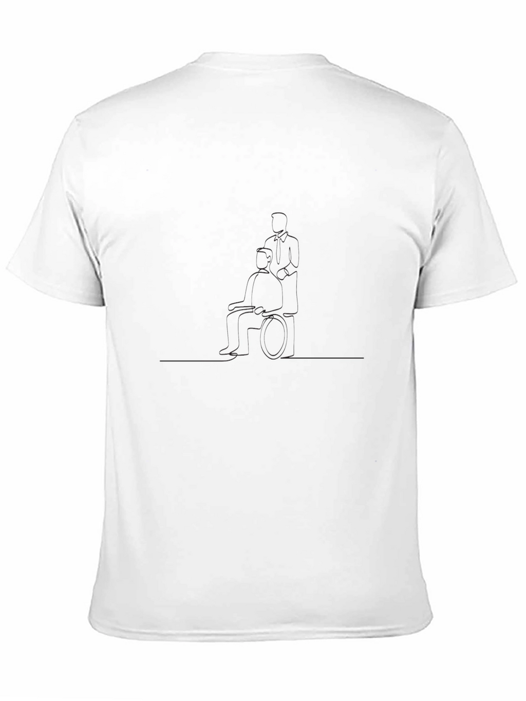 Mens Solid Black Casual T-Shirt