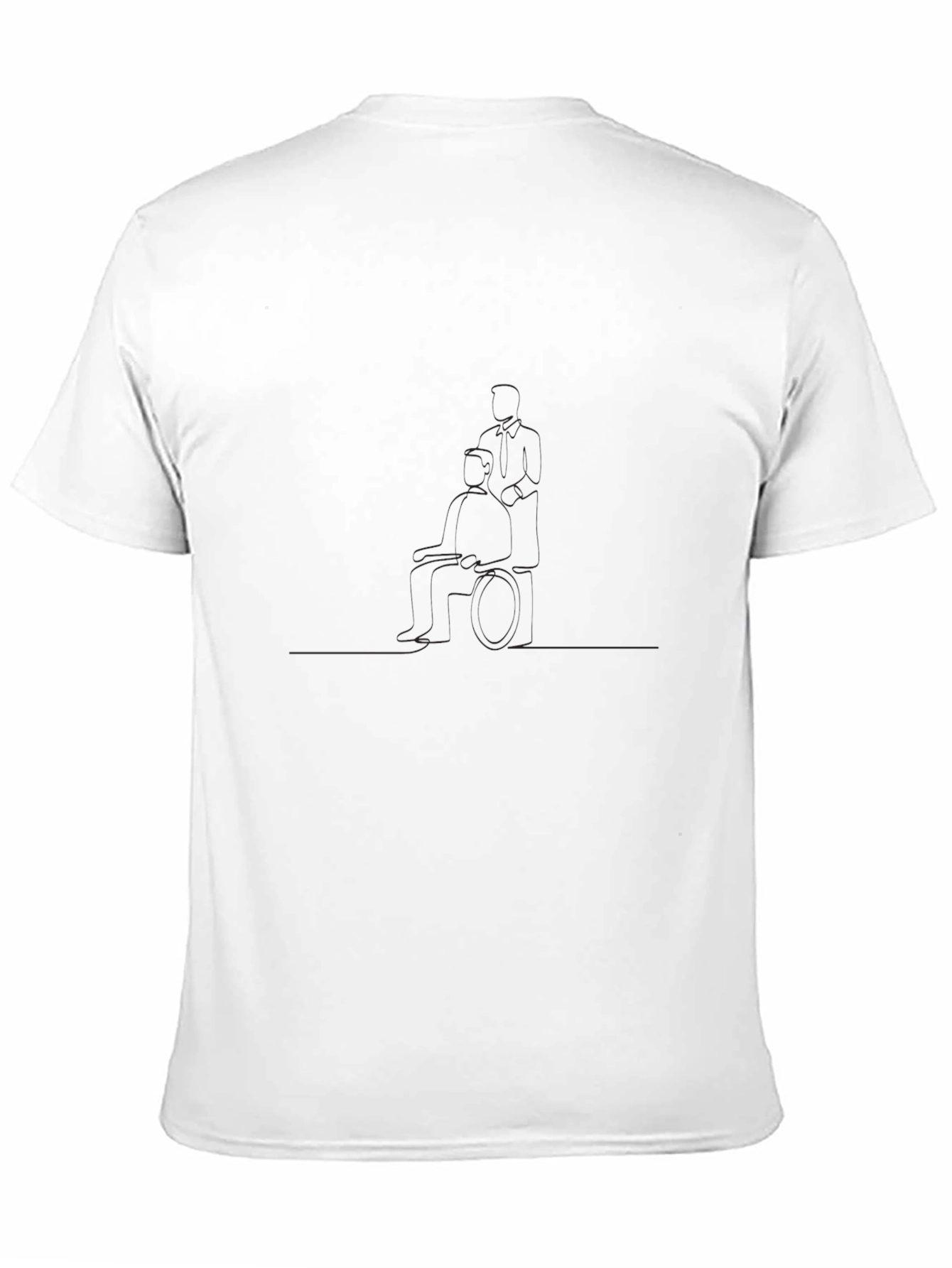 Mens Solid Black Casual T-Shirt