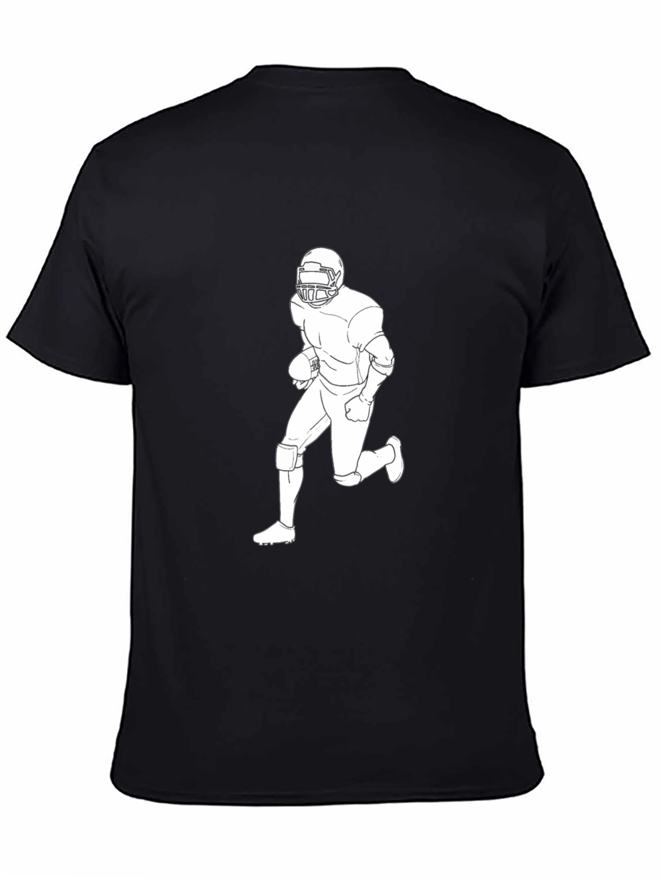 Football Player Graphic Tee - Black