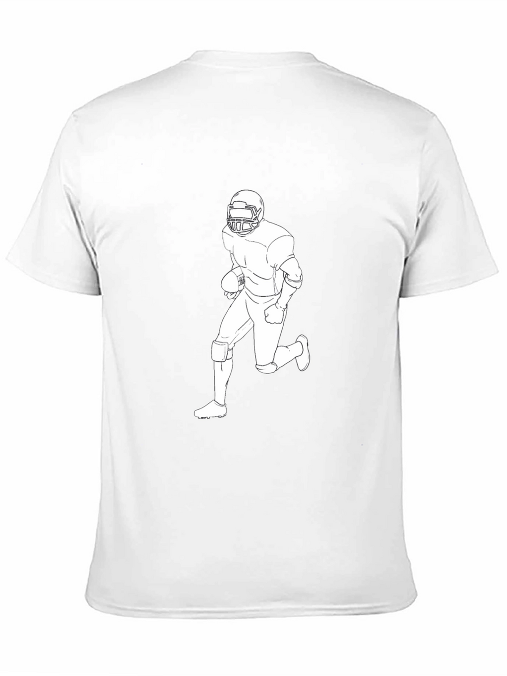 Football Player Graphic Tee - Black