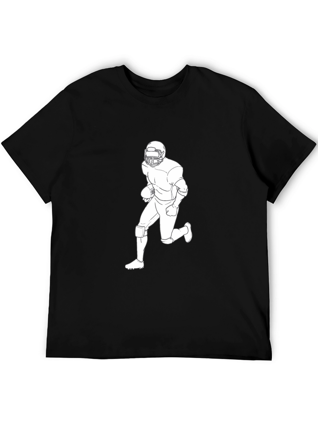 Football Player Graphic Tee - Black
