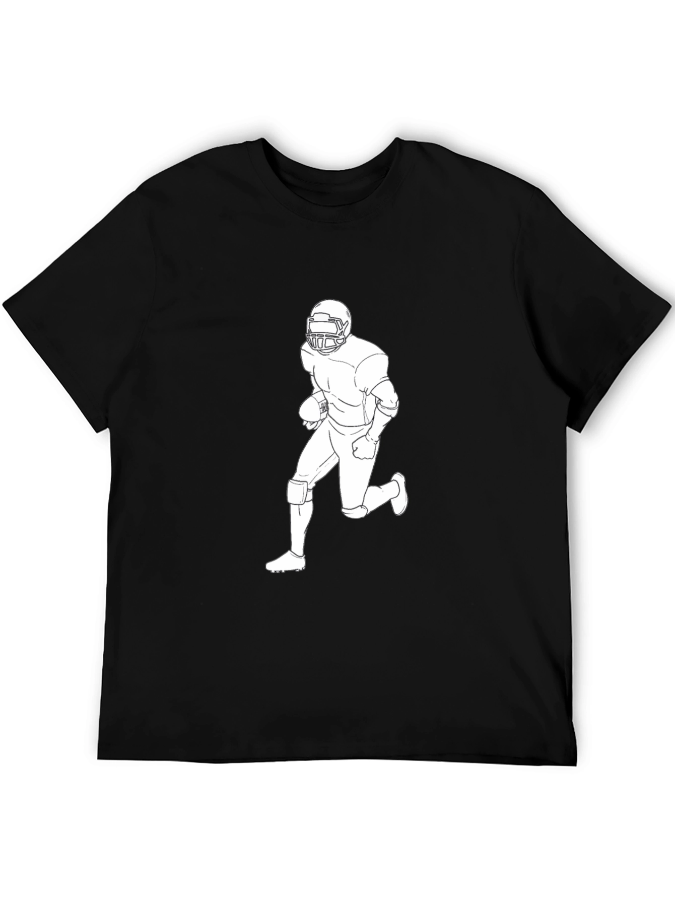 Football Player Graphic Tee - Black