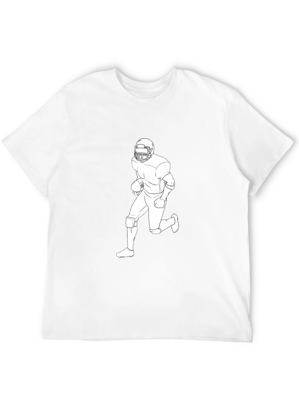 Football Player Graphic Tee - Black