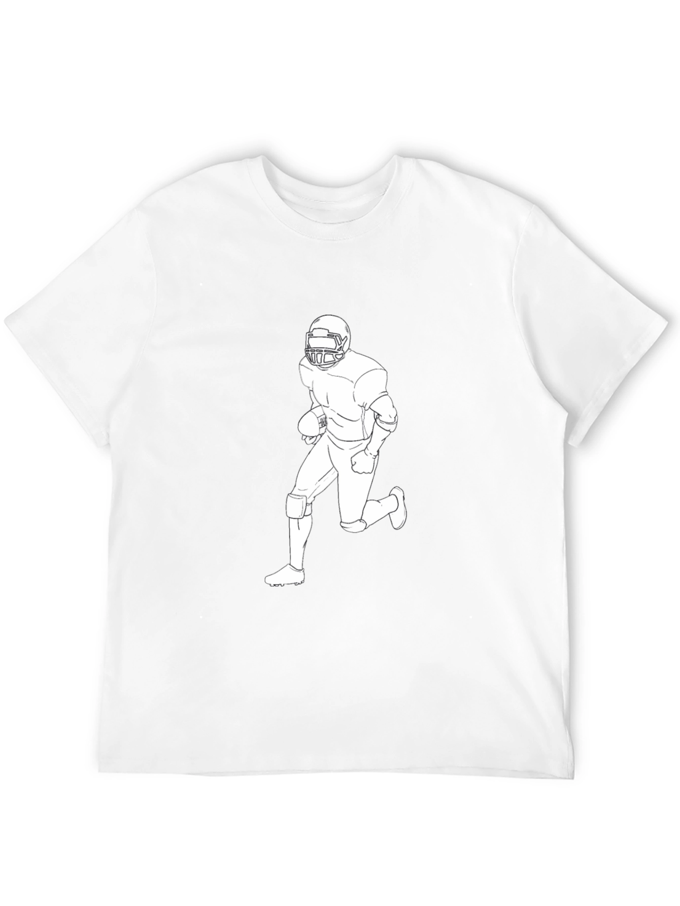 Football Player Graphic Tee - Black