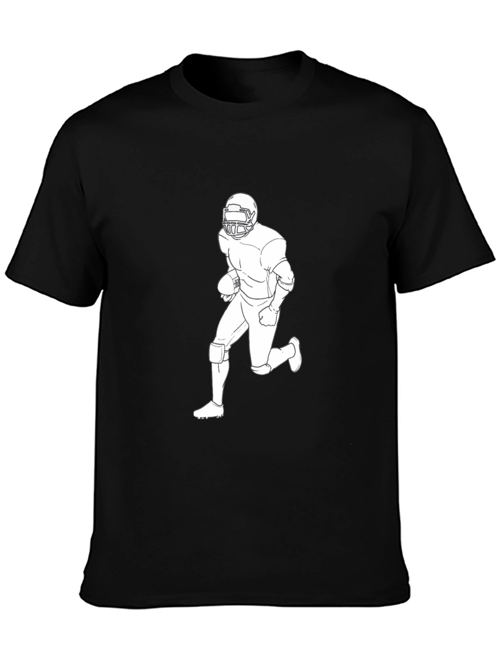Football Player Graphic Tee - Black