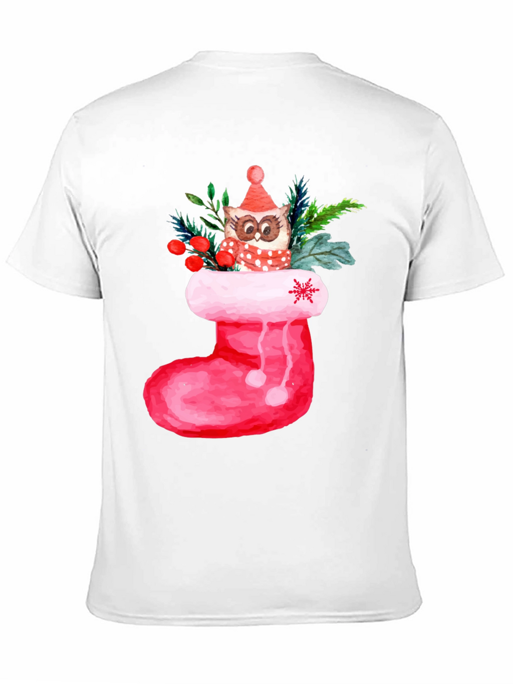 Festive Owl in Stocking T-Shirt