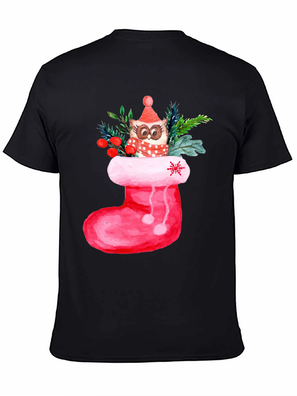 Festive Owl in Stocking T-Shirt