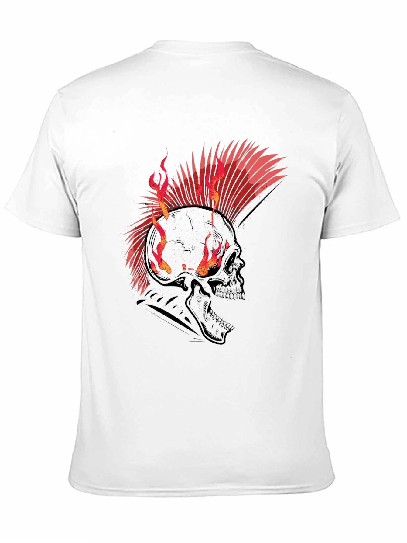 Flaming Skull Punk Rock T-Shirt