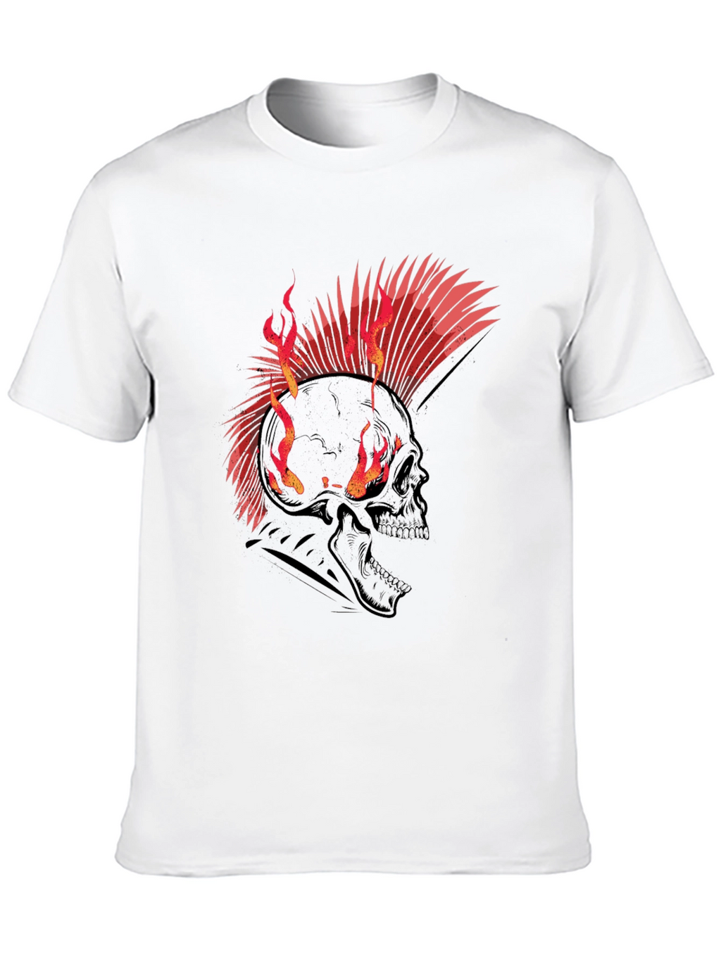 Flaming Skull Punk Rock T-Shirt